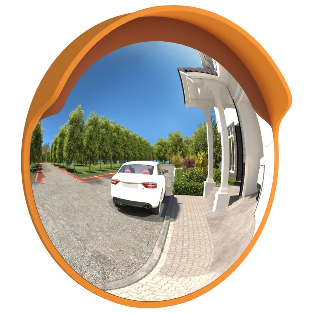 Vidaxl verkeersspiegel voor buiten bol ø30 cm polycarbonaat oranje