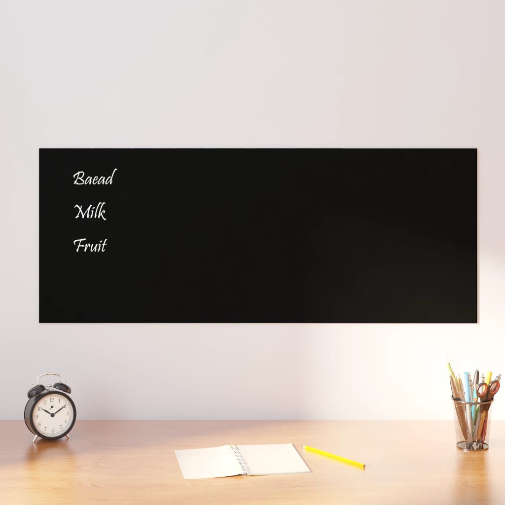 VidaXL Magneetbord voor aan de wand 100x40 cm gehard glas zwart