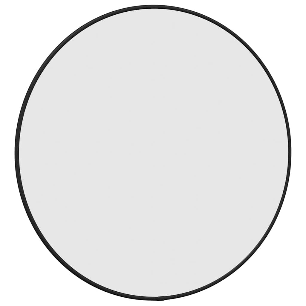 Vidaxl wandspiegel rond ø50 cm zwart