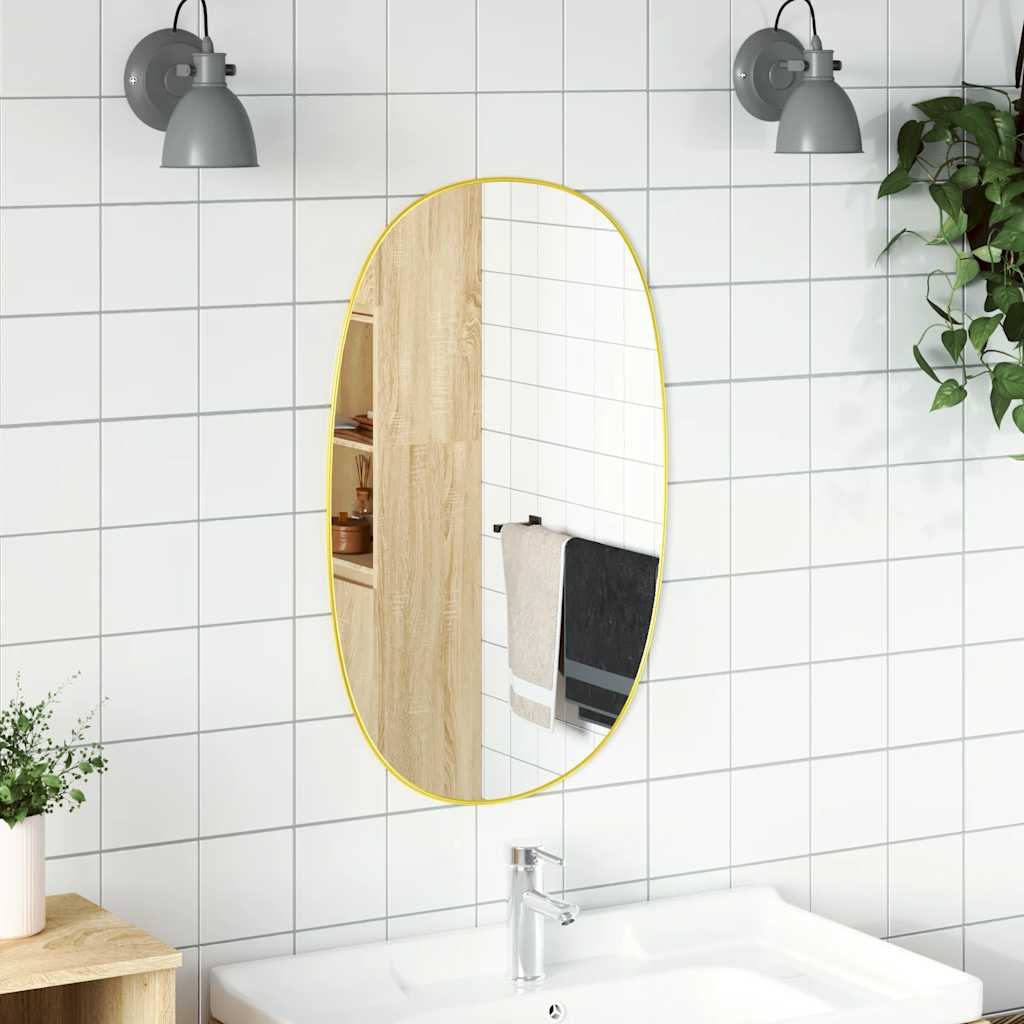 Vidaxl wandspiegel 70x45 cm goudkleurig