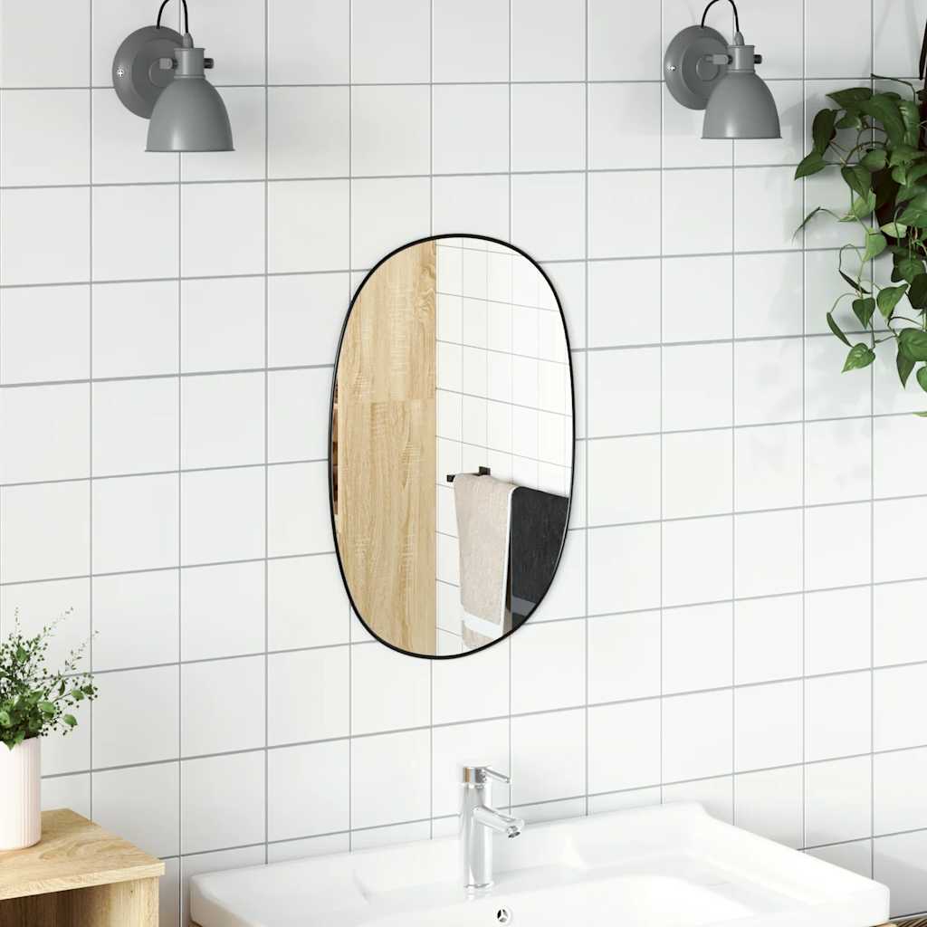 Vidaxl wandspiegel 60x40 cm zwart