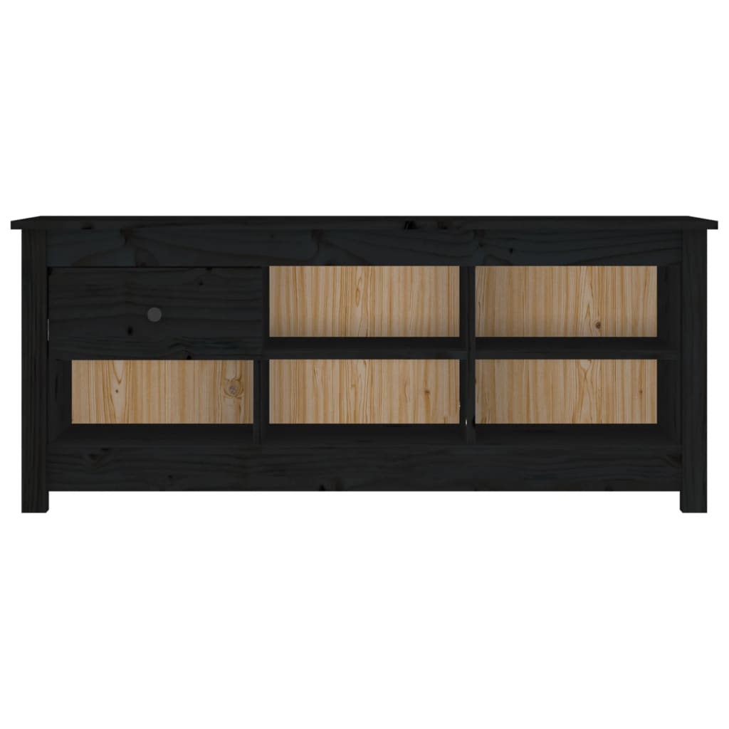 Vidaxl schoenenkast 110x38x45,5 cm massief groenenhout zwart