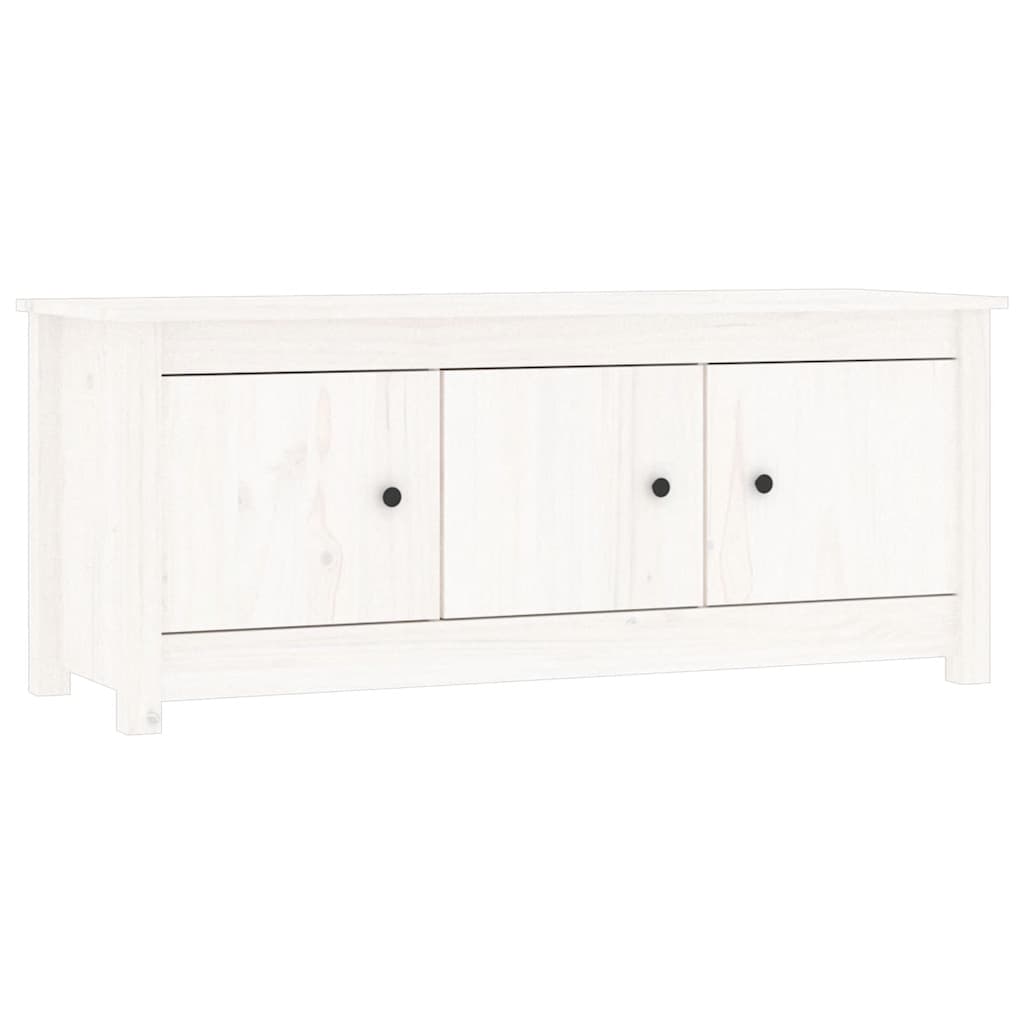 Vidaxl schoenenkast 110x38x45,5 cm massief groenhout wit