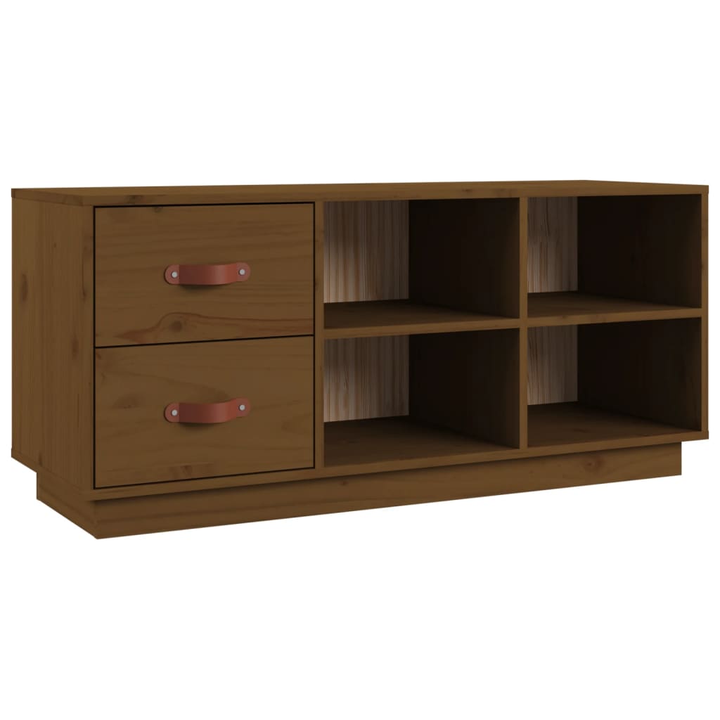 Vidaxl schoenenbank 100x34x45 cm massief groenhout honingbruin