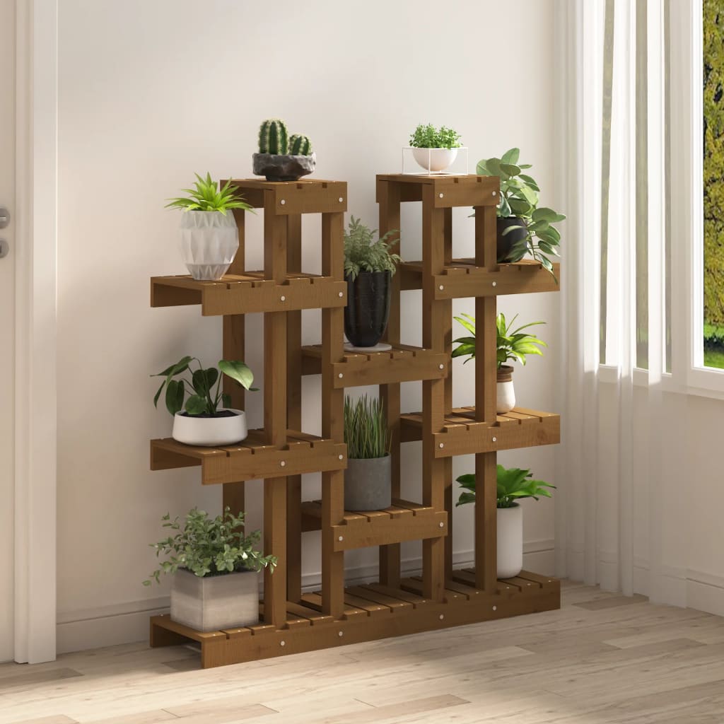 Vidaxl plantenstandaard 104,5x25x109,5 cm groenhout honingbruin