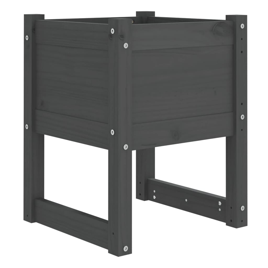 Vidaxl plantenbak 40x40x52,5 cm massief groenenhout grijs