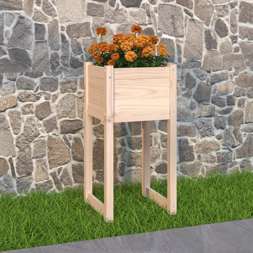 Vidaxl plantenbak 40x40x81 cm massief groenhout