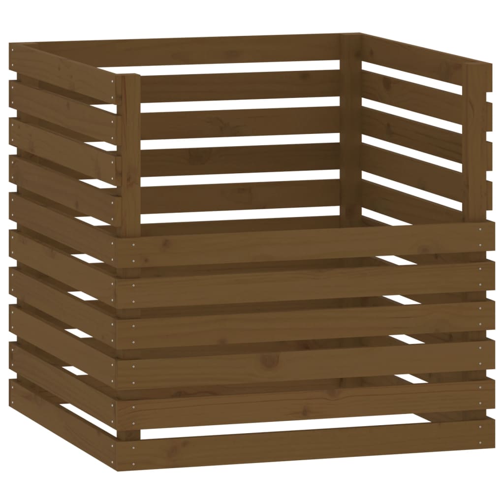 Vidaxl compostbak 80x80x78 cm massief groenhout honingbruin