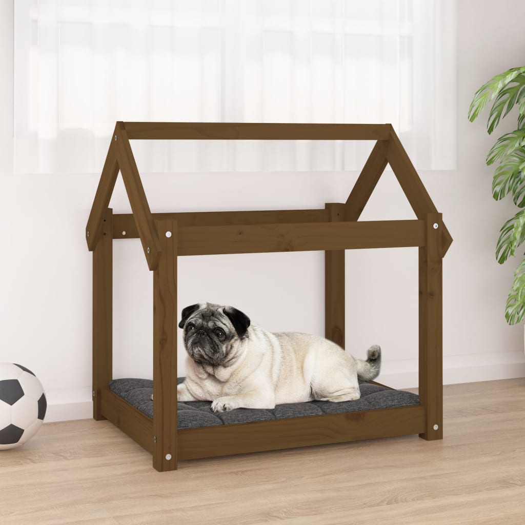 VidaXL Hondenmand 71x55x70 cm massief groenenhout honingbruin