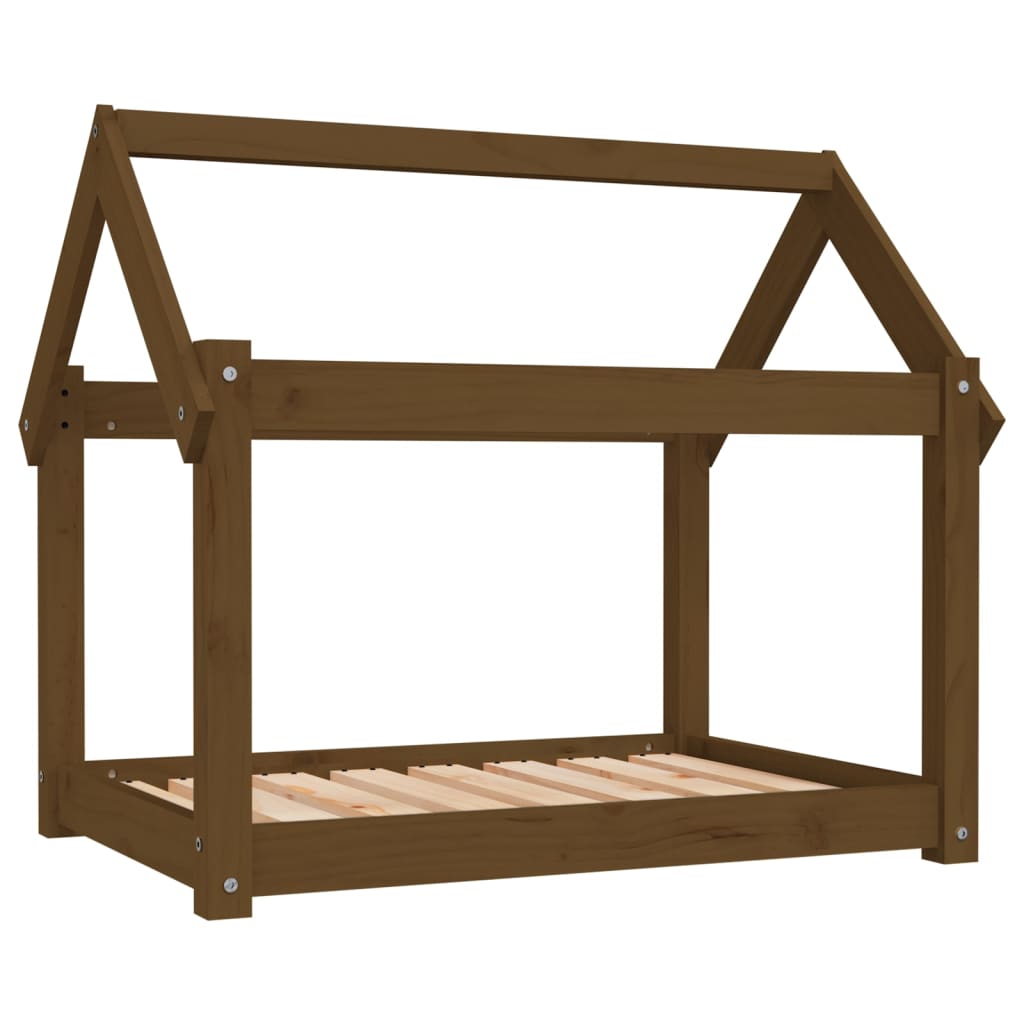 Vidaxl hondenmand 81x60x70 cm massief groenhout honingbruin