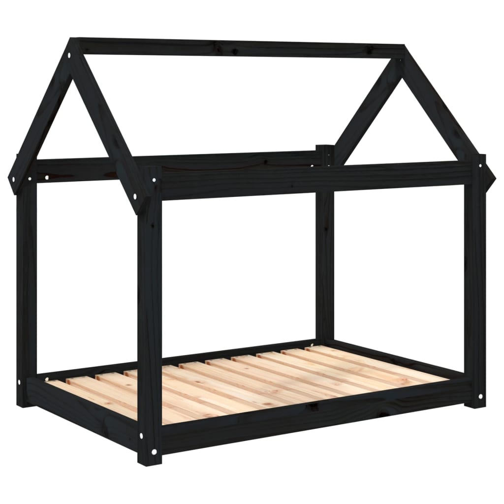 Vidaxl hondenmand 101x70x90 cm massief groenenhout zwart