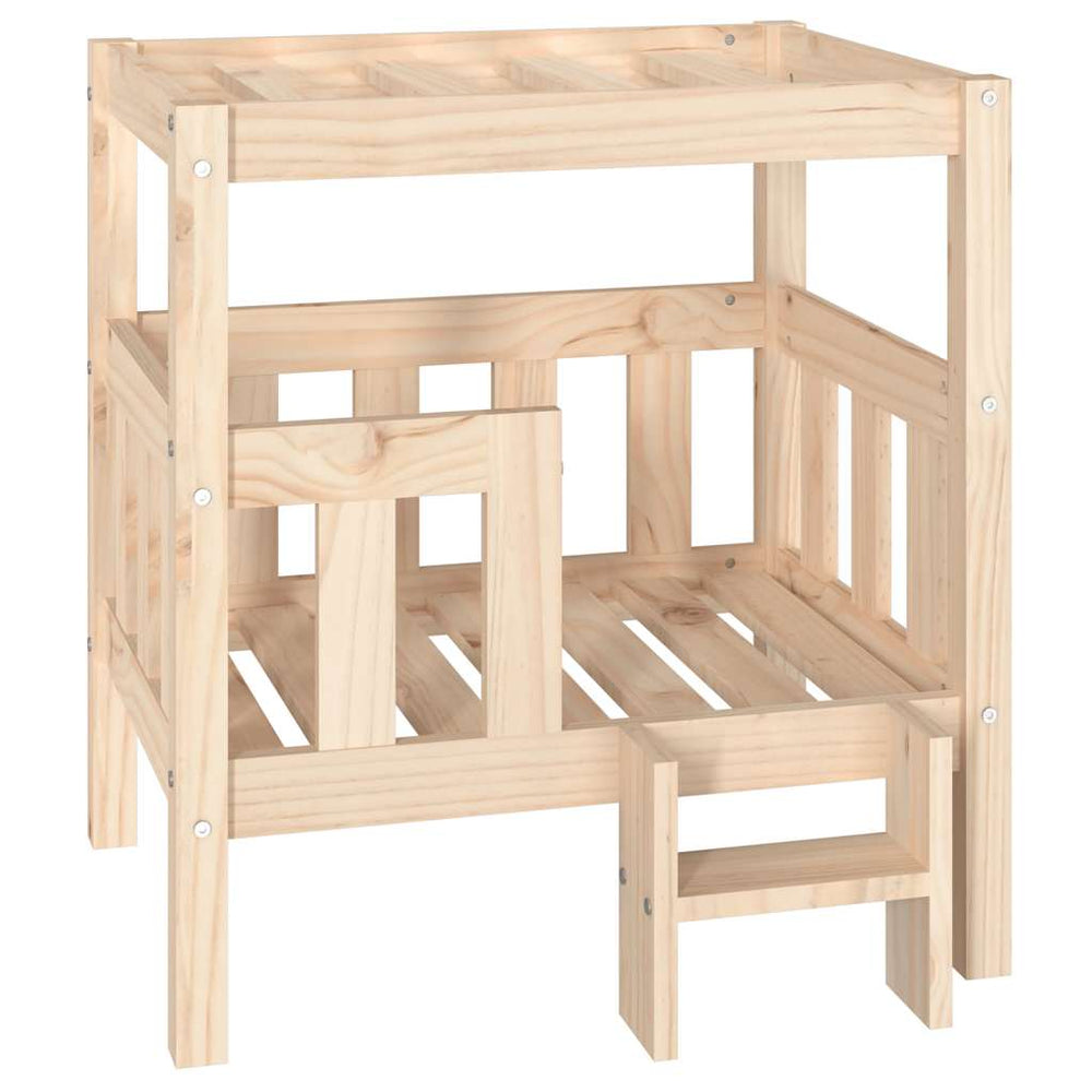 Vidaxl hondenmand 65,5x50,5x70 cm massief grenenhout