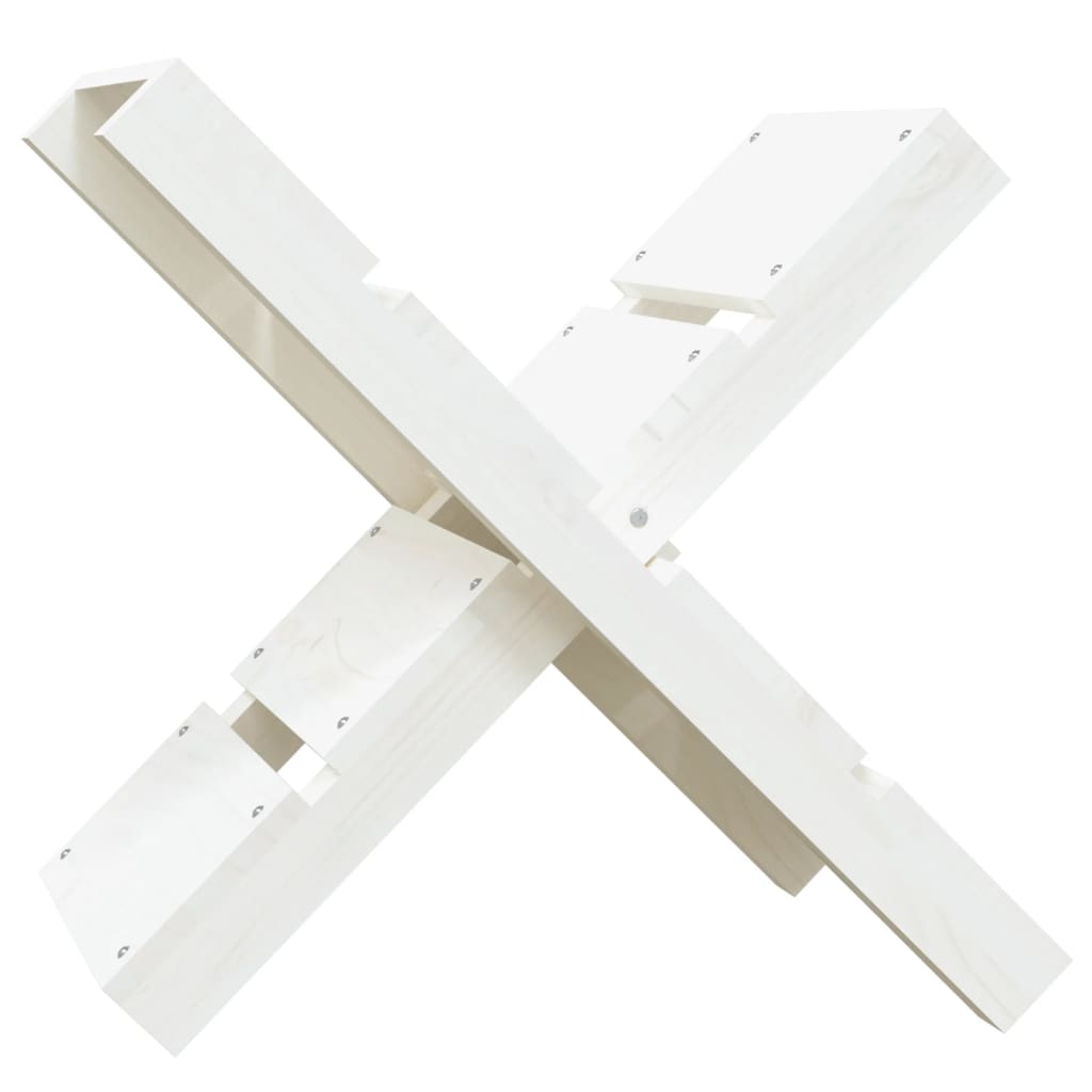 Vidaxl houtblokhouder 47x39,5x48 cm massief groenhout wit