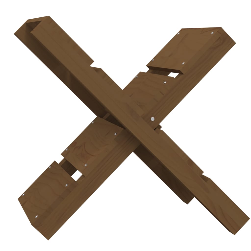 Vidaxl houtblokhouder 47x39,5x48 cm massief groenhout honingbruin