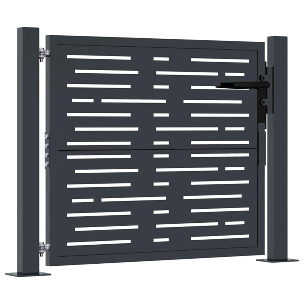 Vidaxl poort 105x105 cm met vierkant staal antracietkleurig