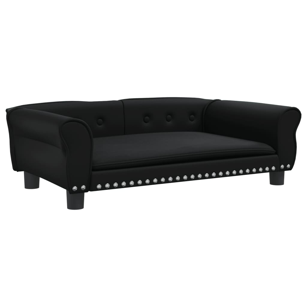 Vidaxl hondenmand 95x55x30 cm kunstleer zwart