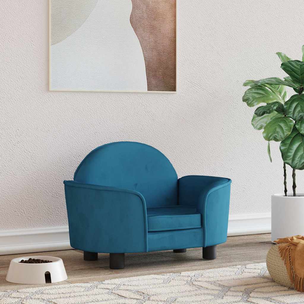 Vidaxl hondenmand 66x40x45 cm fluweel blauw