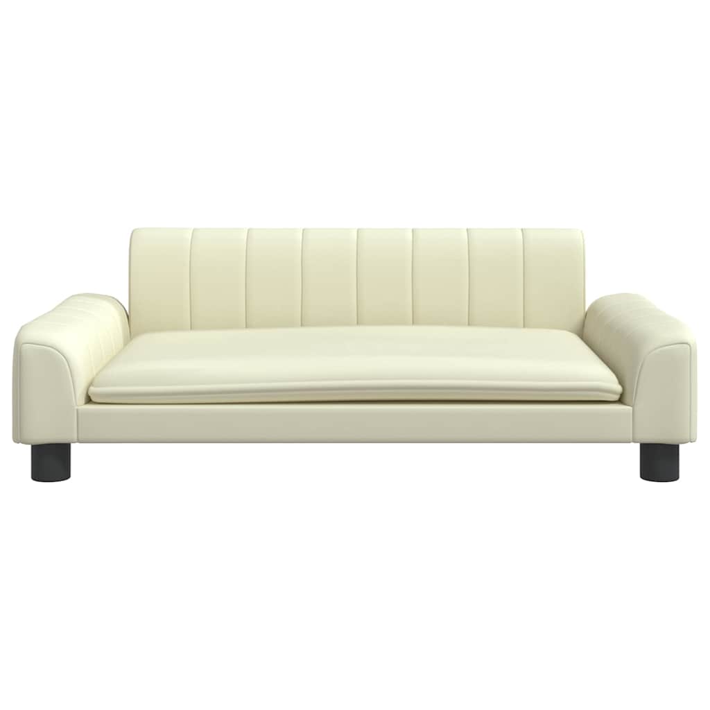 Vidaxl hondenmand 90x53x30 cm kunstleer crèmekleurig