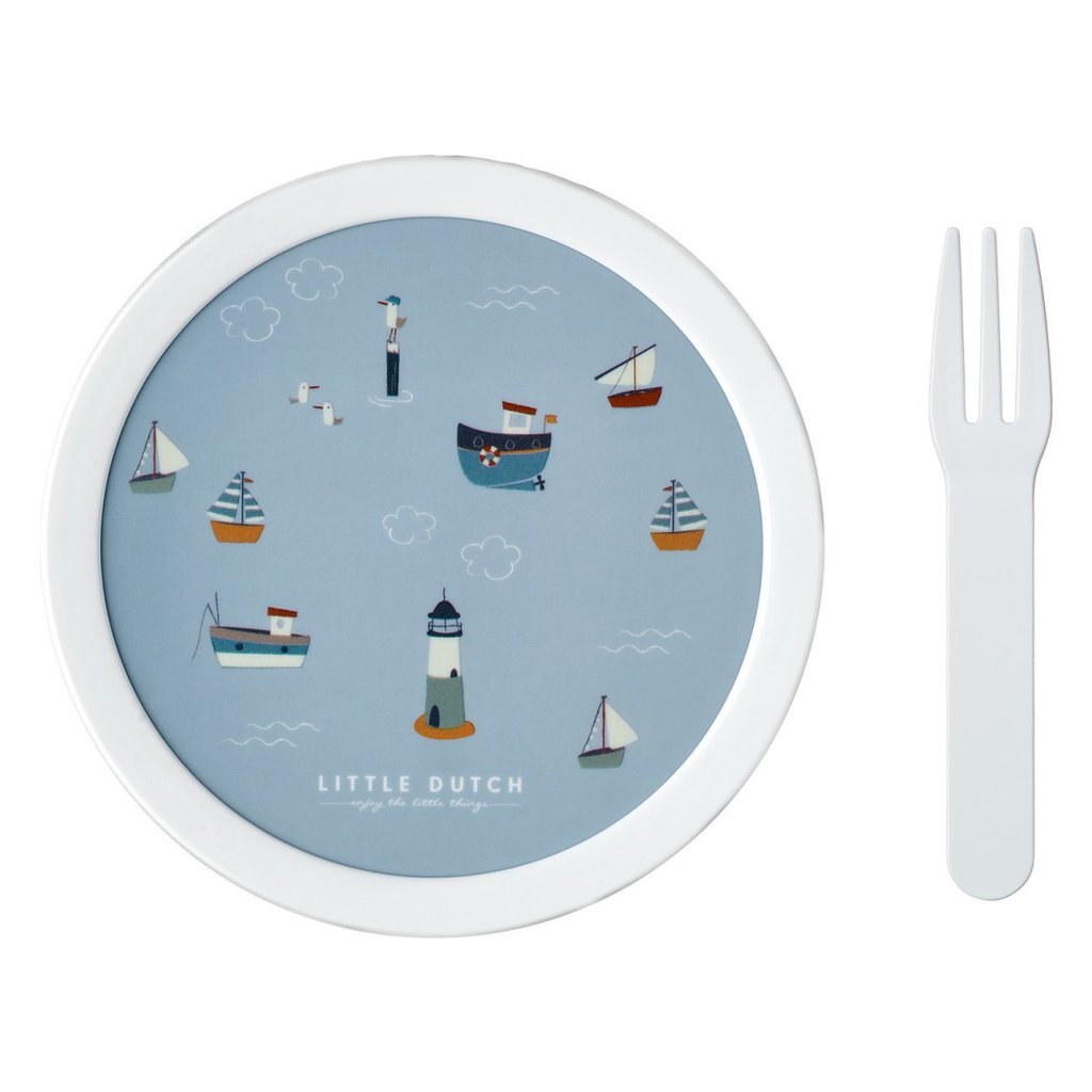 Mepal campus fruitbox sailers bay 300 ml wit blauw