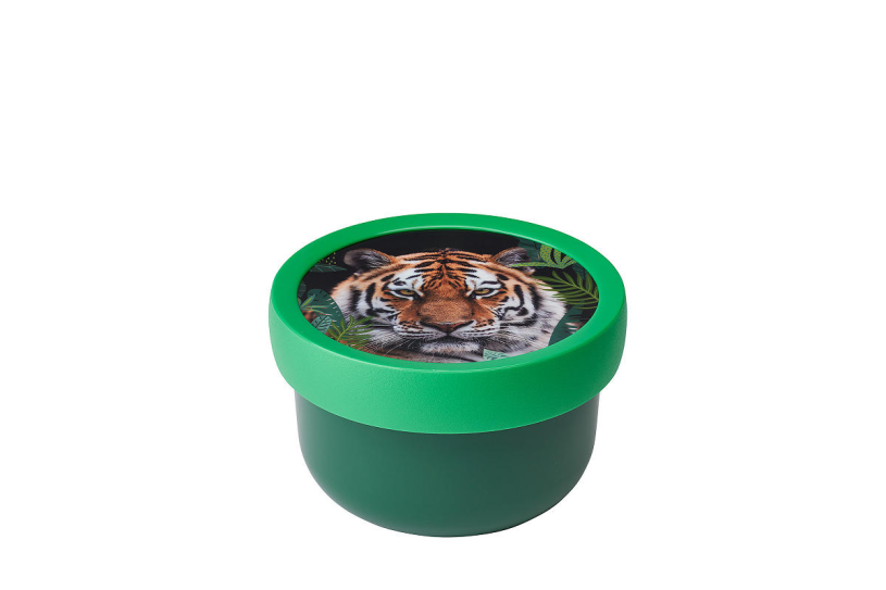 Mepal fruitbox campus - 300 ml - inclusief fruitvorkje - sluit goed af - snackdoosje - wild tiger