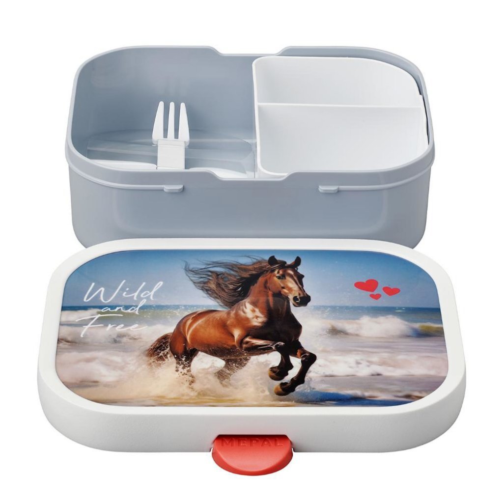 Mepal lunchbox campus wild paard wit blauw