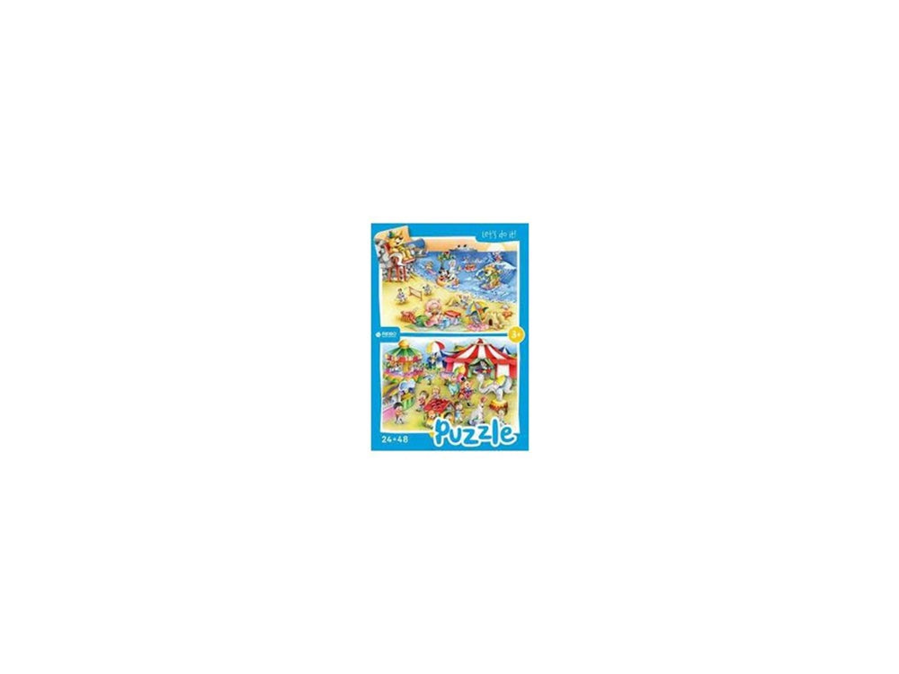Rebo beach and circus-puzzel 24 + 48 stukjes