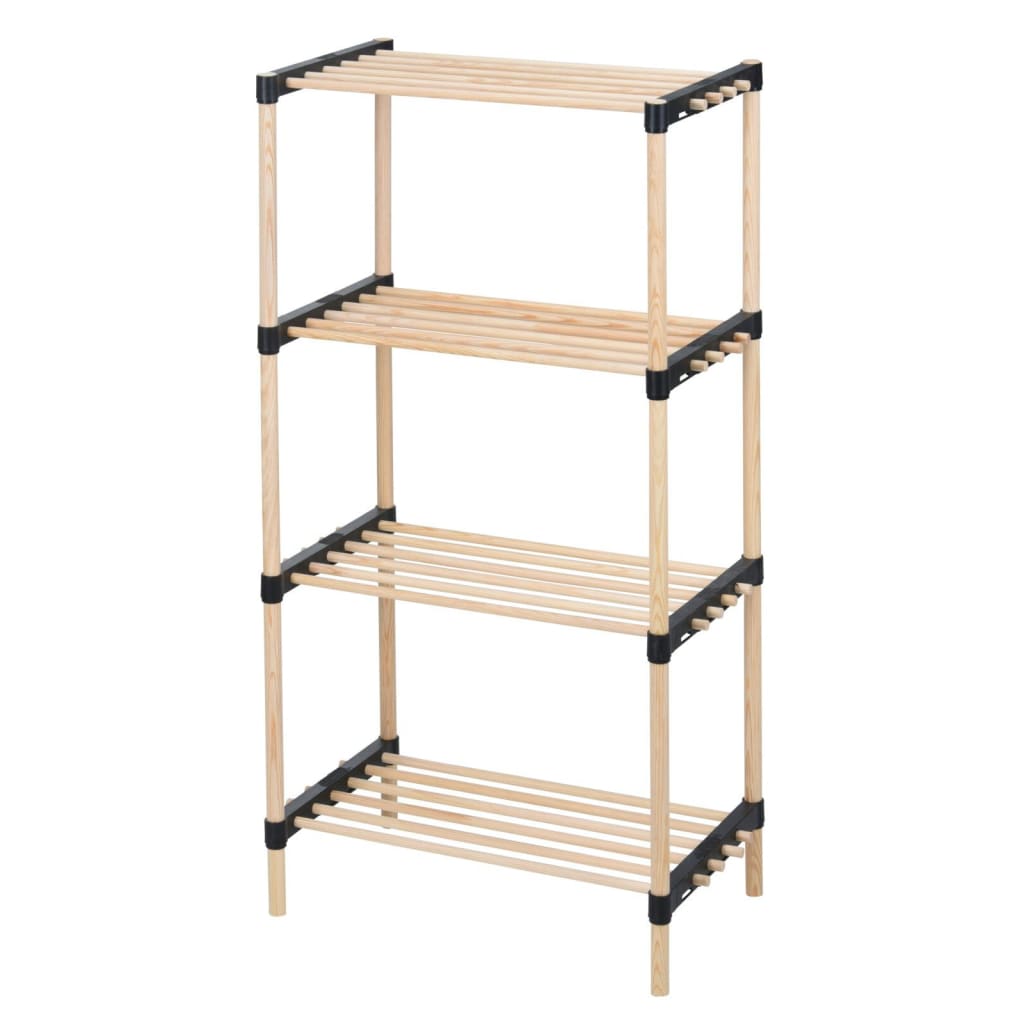 Opbergoplossingen schoenenrek met 4 planken 49x28x92,5 cm hout