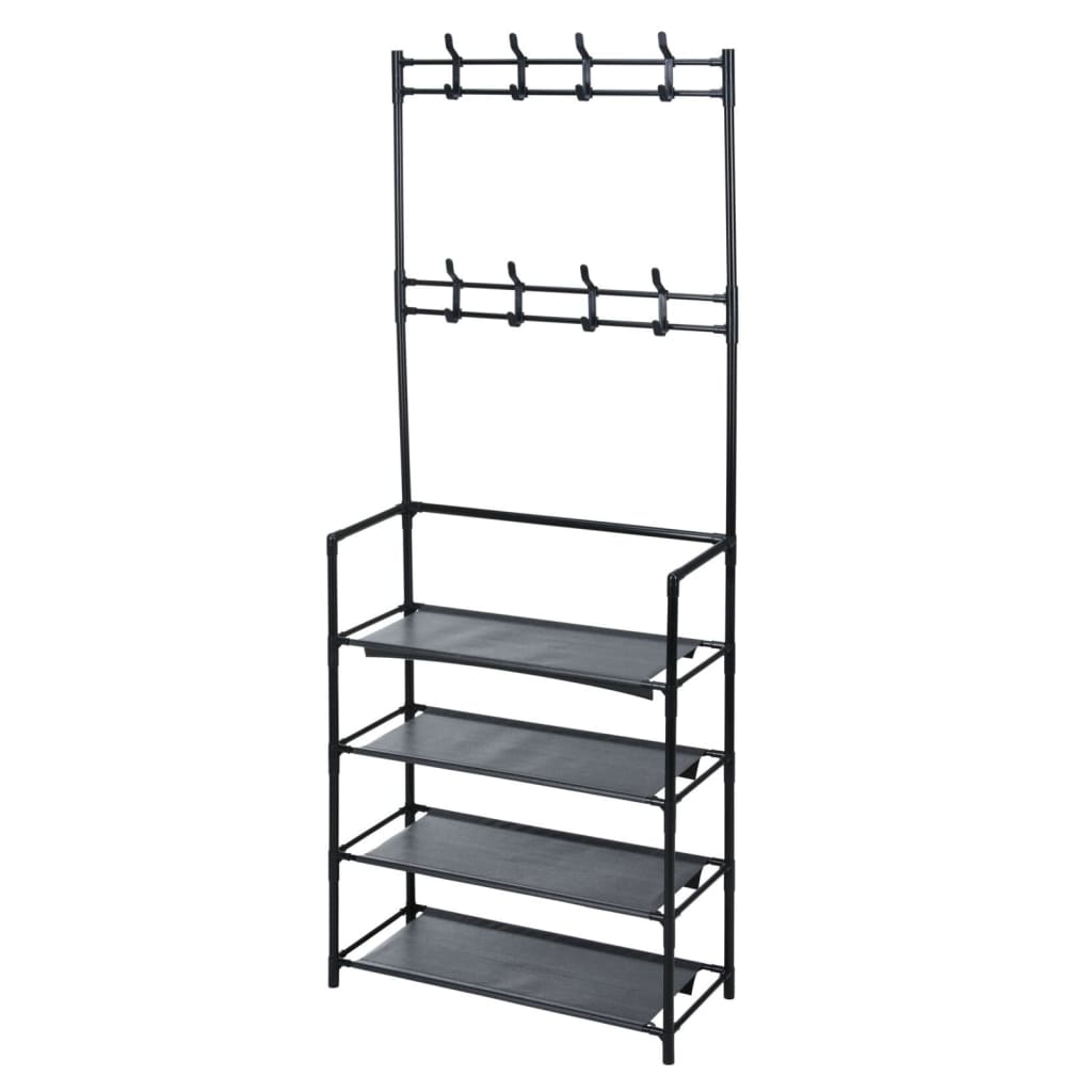 Opbergoplossingen kledingrek met 4 planken 60x26x155 cm