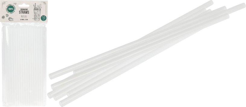 Rietjes transparant pp set van 50 stuks