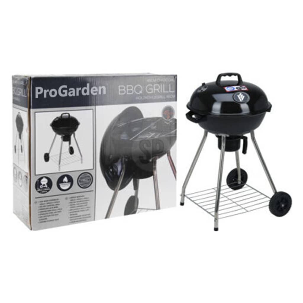 Vaggan houtskoolbarbecue op wielen ø 56 cm zwart