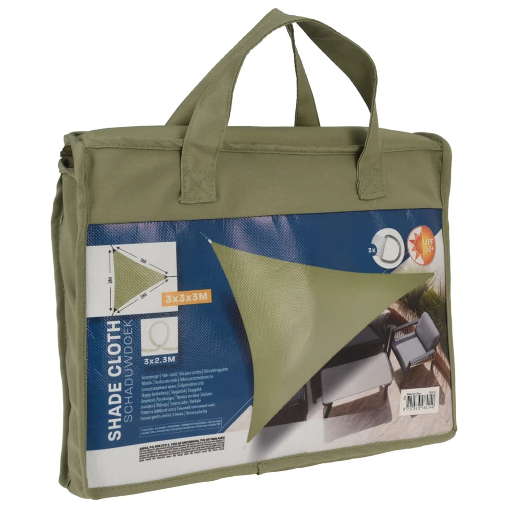 Progarden schaduwdoek driehoek 3x3x3m groen