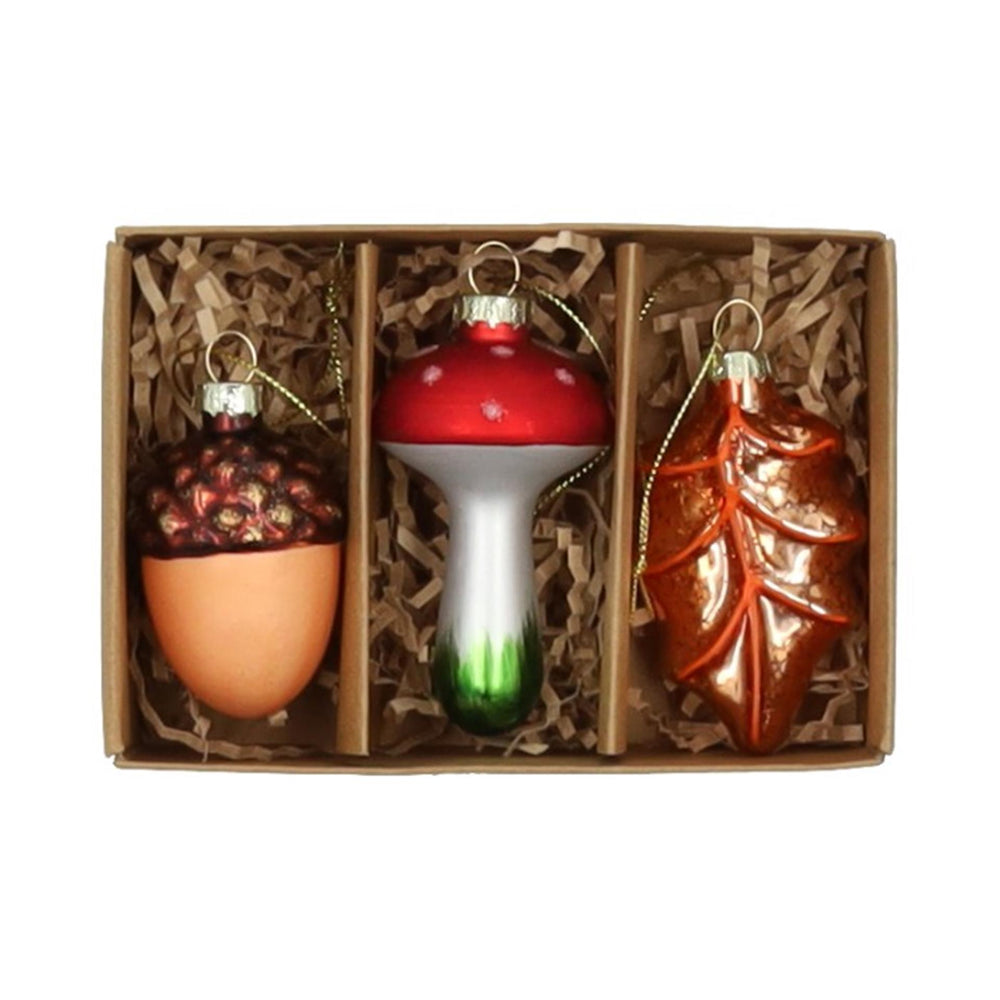 Hbx natural living kersthanger glas 3-delig