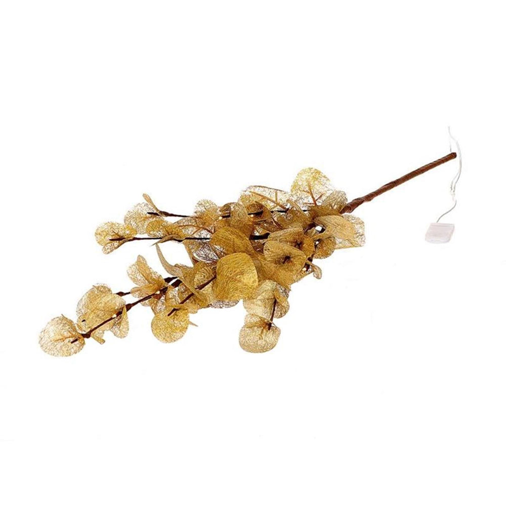 Hbx natural living decoratieve tak euca cinerea met led 72cm goud kunststof