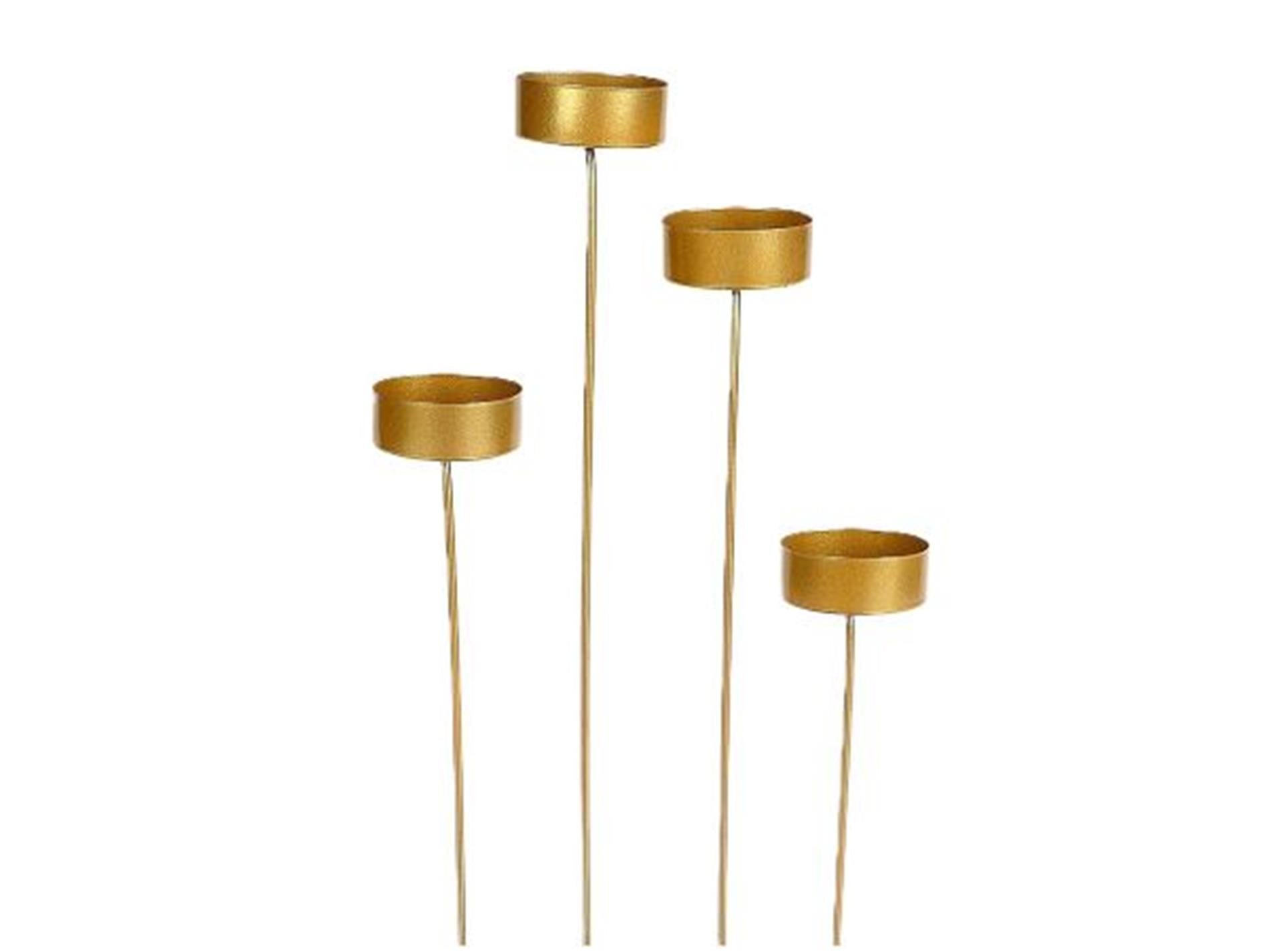 Hbx natural living kaarshouder goud ø4.5 cm