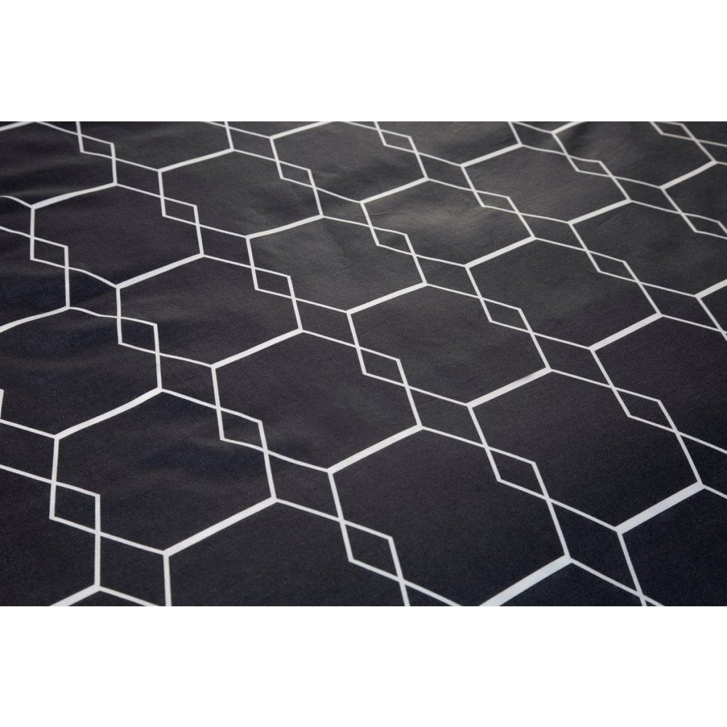 Ten cate katoenen eenpersoons dekbedovertrek 140x200 220 cm grafisch antraciet
