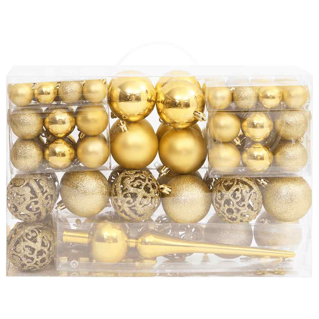 VidaXL 111-delige Kerstballenset piepschuim goudkleurig