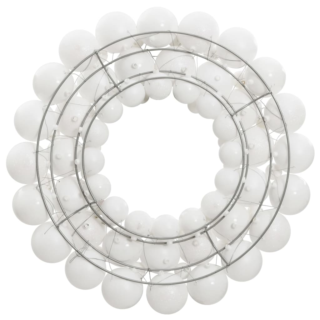 Vidaxl kerstkrans 45 cm piepschuim wit