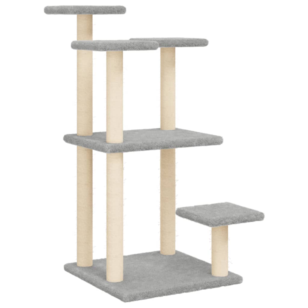 Vidaxl krabpalen met platformen 98,5 cm lichtgrijs