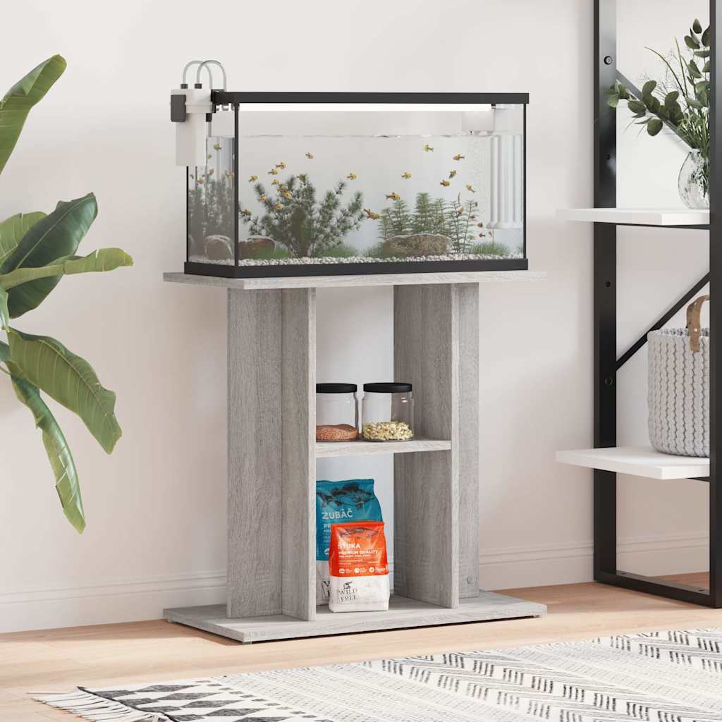 Vidaxl aquariumstandaard sonoma grijs 60x30x60 cm bewerkt hout