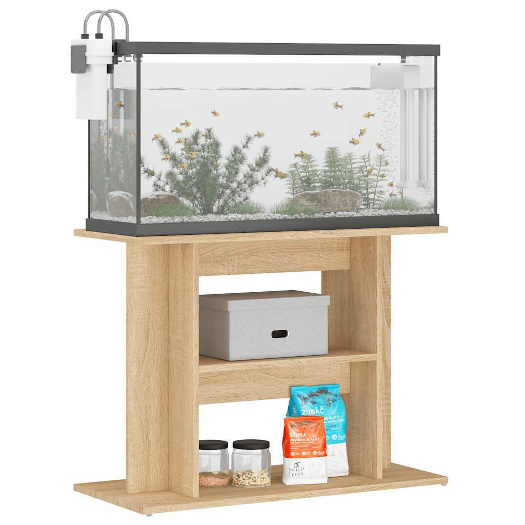 Vidaxl aquariumstandaard 80x35x60 cm bewerkt hout sonoma eikenkleurig