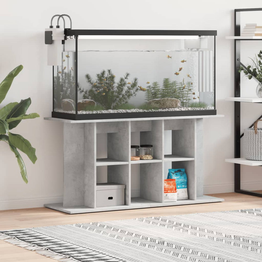 Vidaxl aquariumstandaard betongrijs 120x40x60 cm bewerkt hout