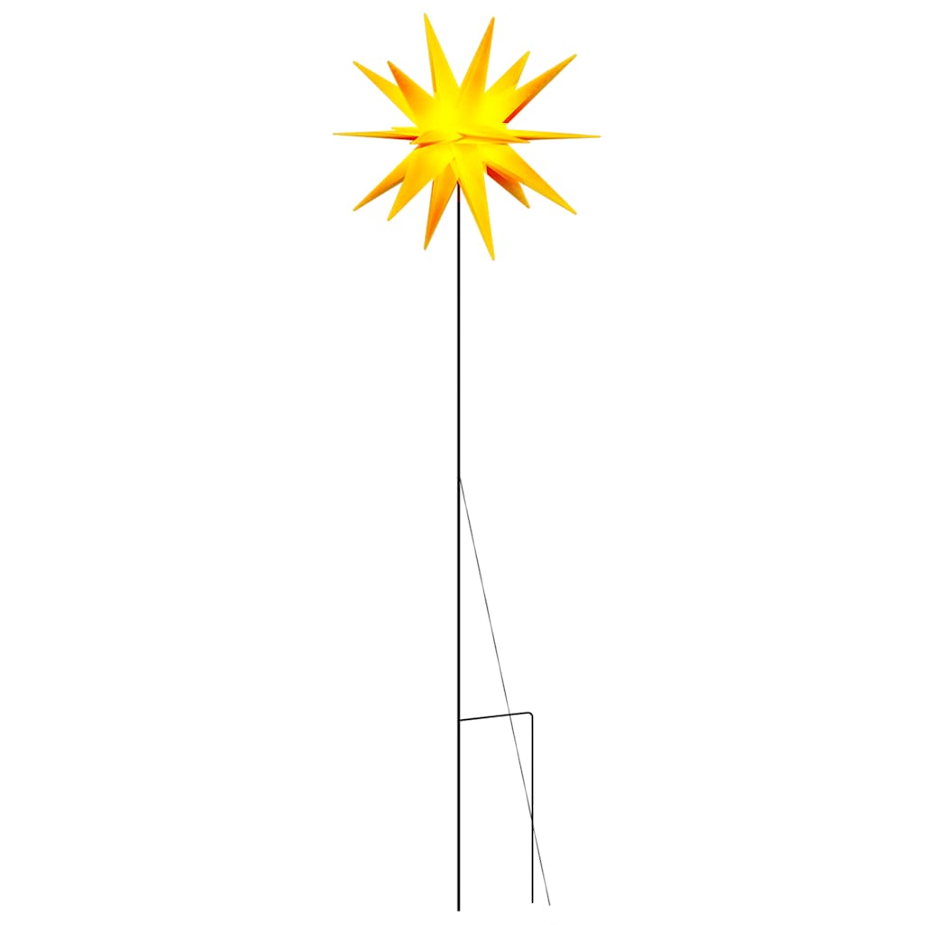 Vidaxl kerstlamp met grondpin en led inklapbaar 57 cm geel