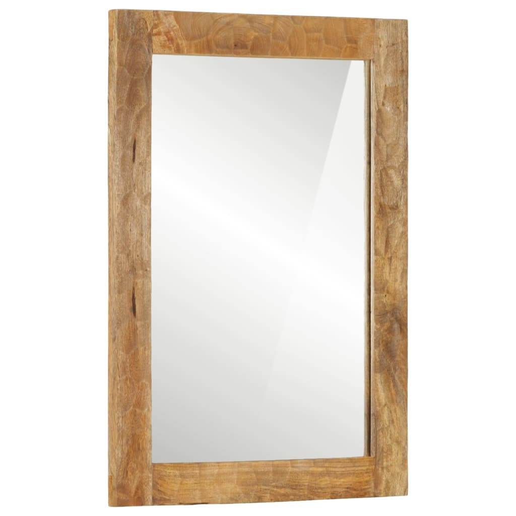 Vidaxl badkamerspiegel 50x70x2,5 cm massief mangohout en glas