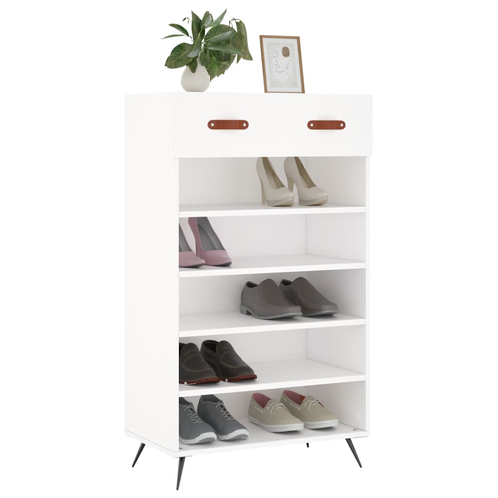 Vidaxl schoenenkast 60x35x105 cm bewerkt hout wit