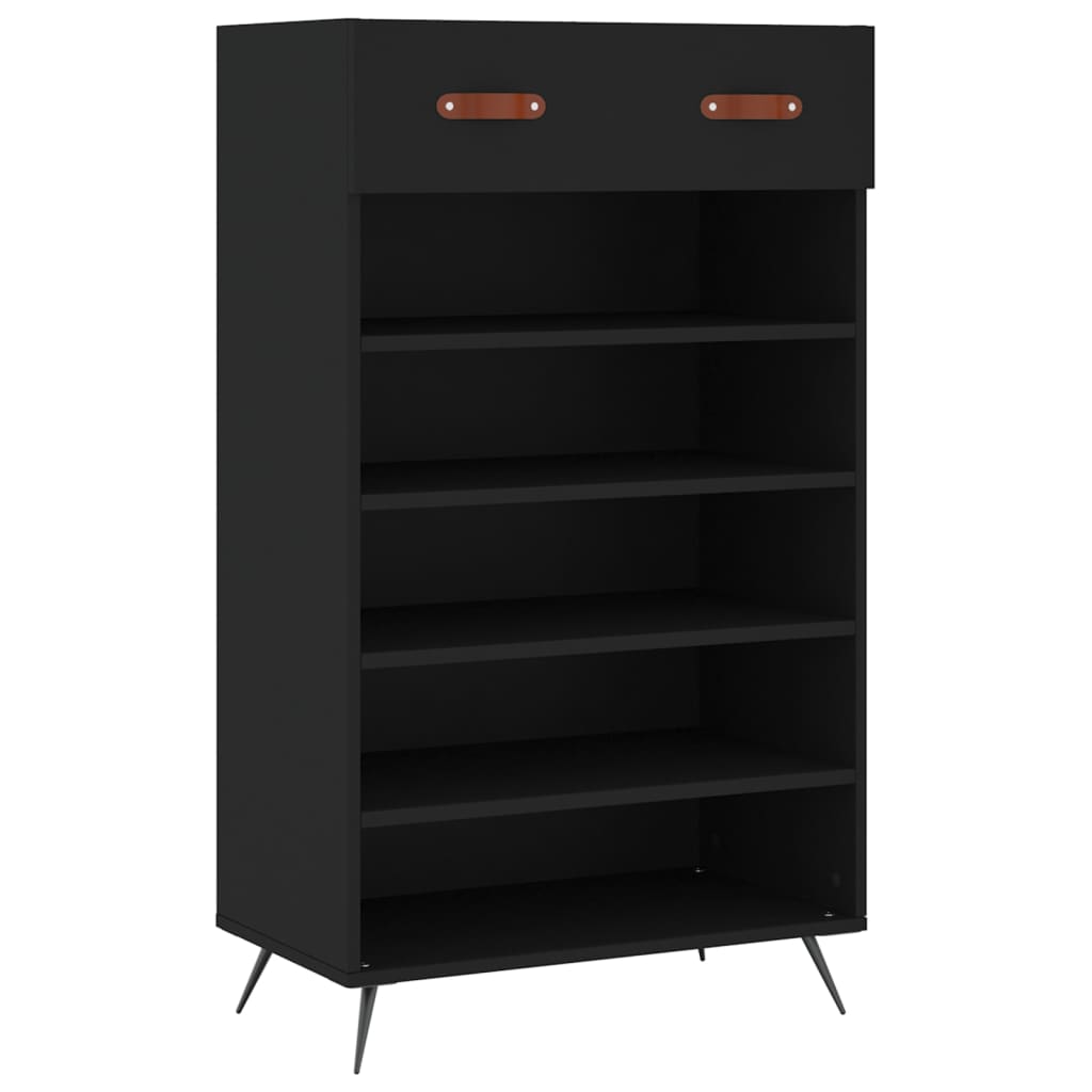 Vidaxl schoenenkast 60x35x105 cm bewerkt hout zwart