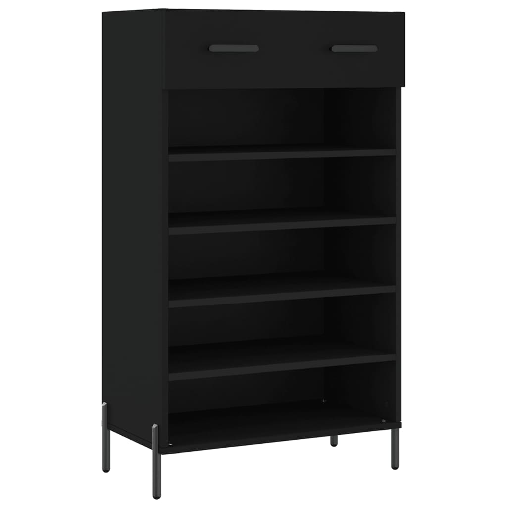 Vidaxl schoenenkast 60x35x105 cm bewerkt hout zwart