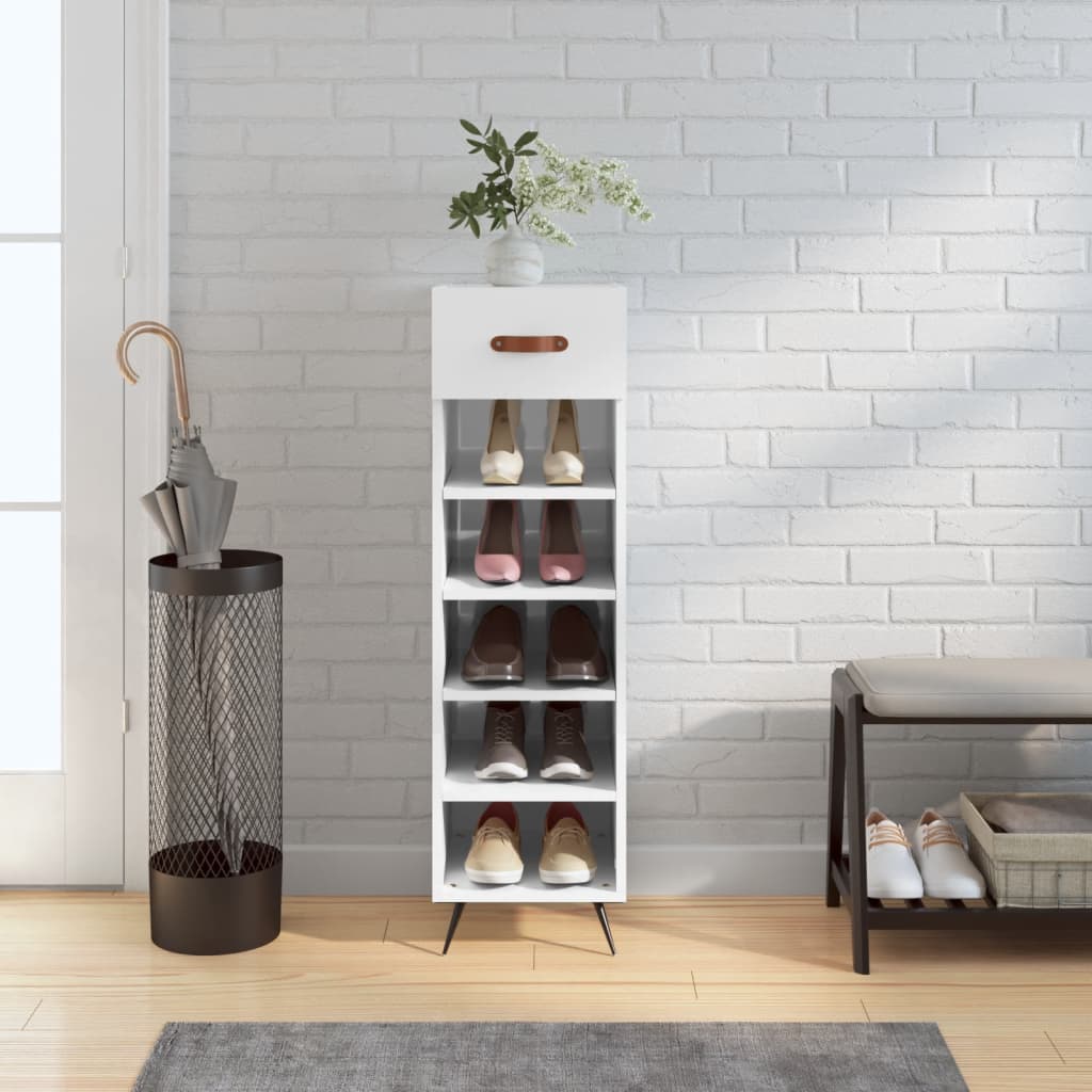 Vidaxl schoenenkast 30x35x105 cm bewerkt hout wit