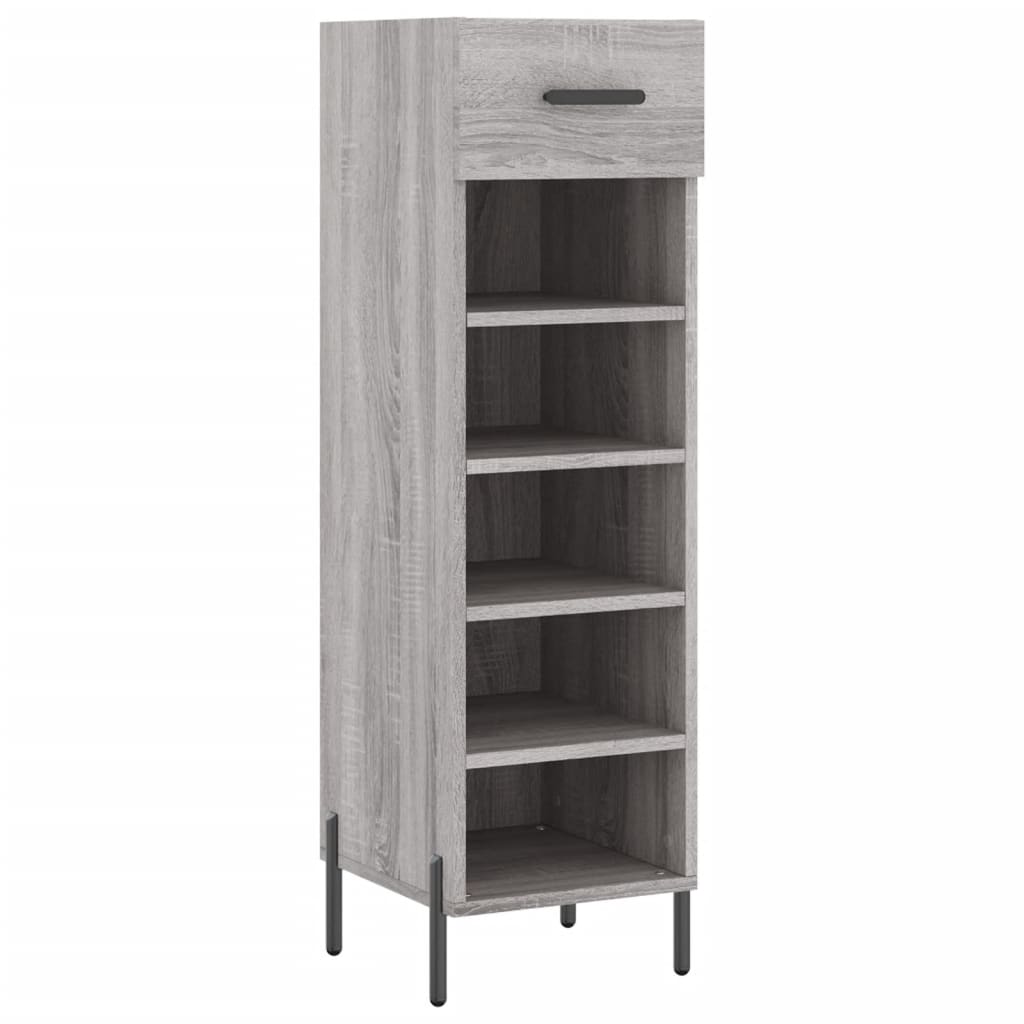 Vidaxl schoenenkast 30x35x105 cm bewerkt hout grijs sonoma eikenkleur
