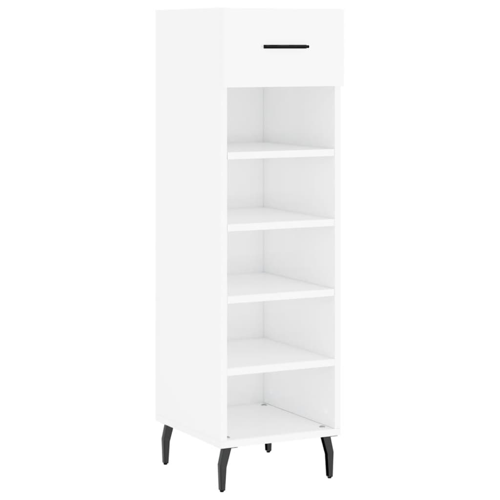 Vidaxl schoenenkast 30x35x105 cm bewerkt hout hoogglans wit