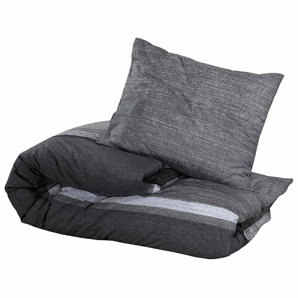 Vidaxl dekbedovertrekset 240x220 cm katoen donkergrijs